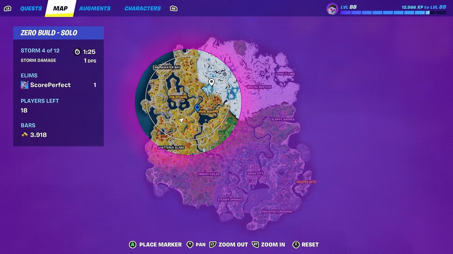 The island spawns randomly on the map (Image via Epic Games)