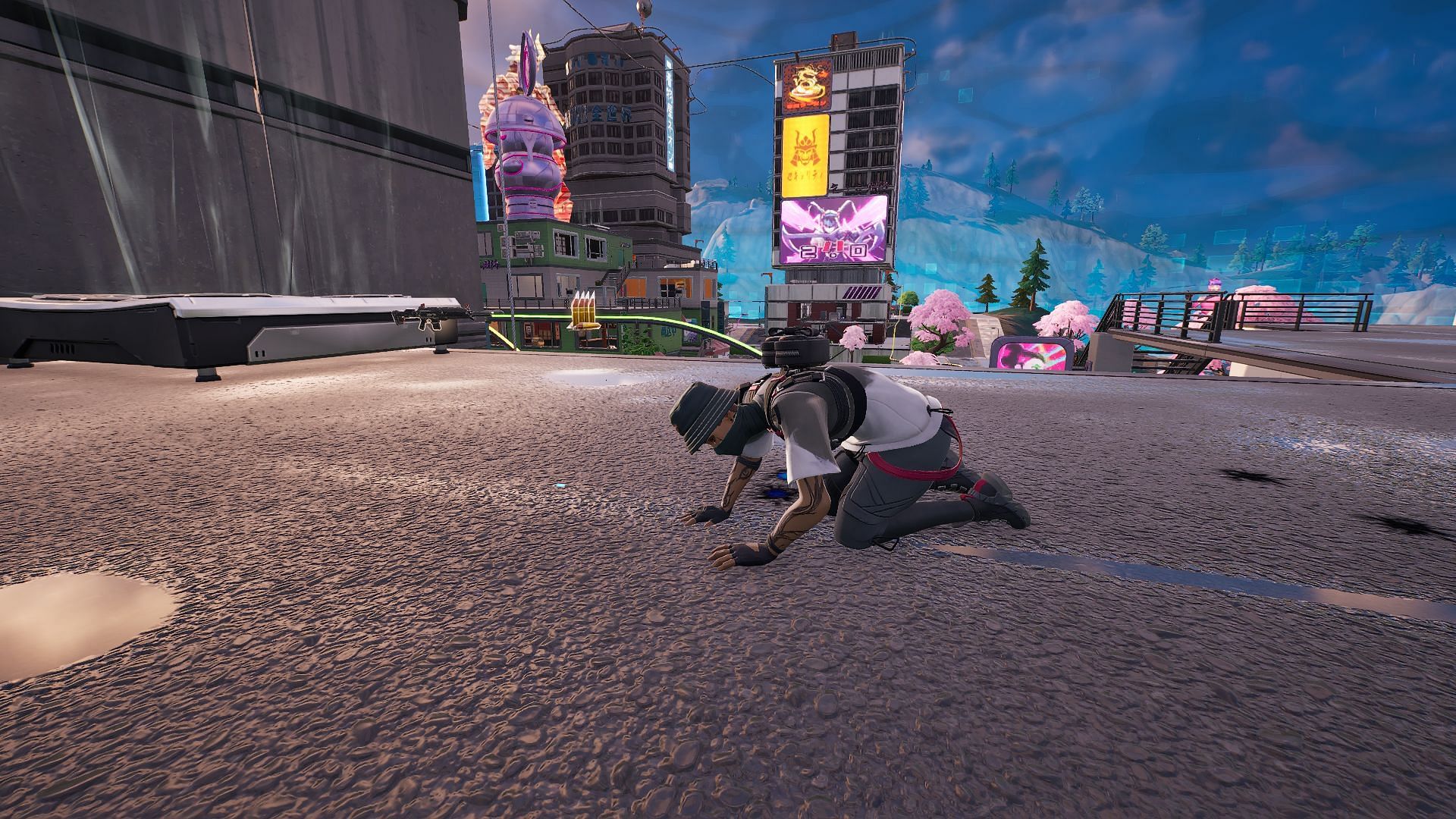&#039;Down&#039; an opponent before eliminating them using the Havoc Suppressed Assault Rifle (Image via Epic Games/Fortnite)