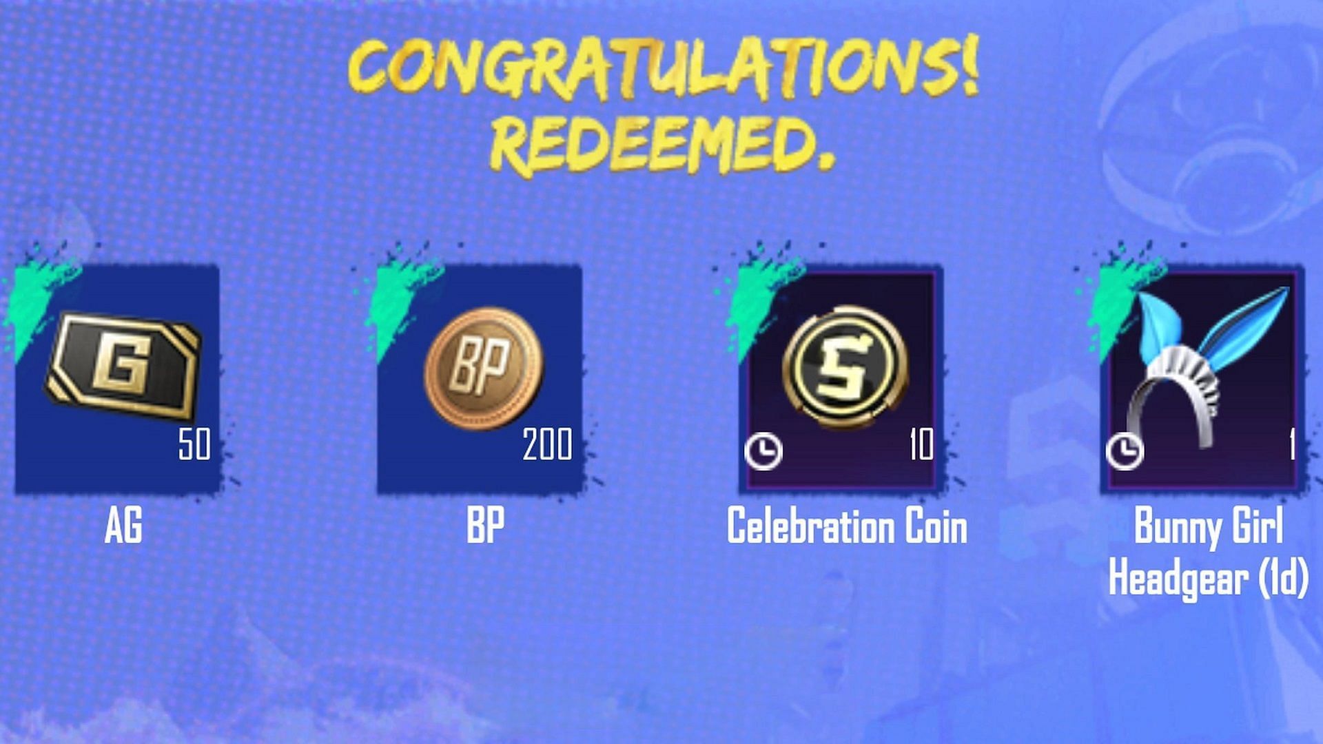 Rewards for the latest redeem code (Image via Tencent)