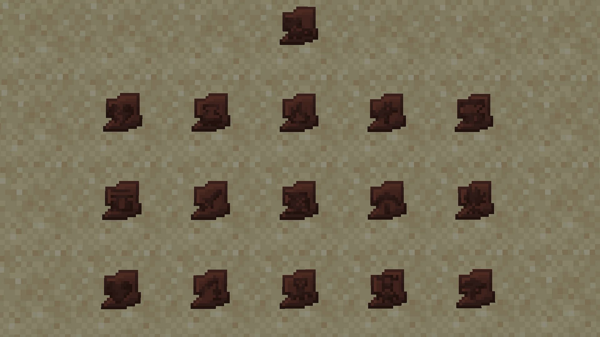 Loads of new pottery shards have been added to Minecraft 1.20 snapshot 23w12a. (Image via Mojang)