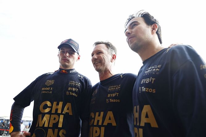 Natalie Pinkham predicts Christian Horner will have his work cut out managing Max Verstappen and Sergio Perez this F1 season
