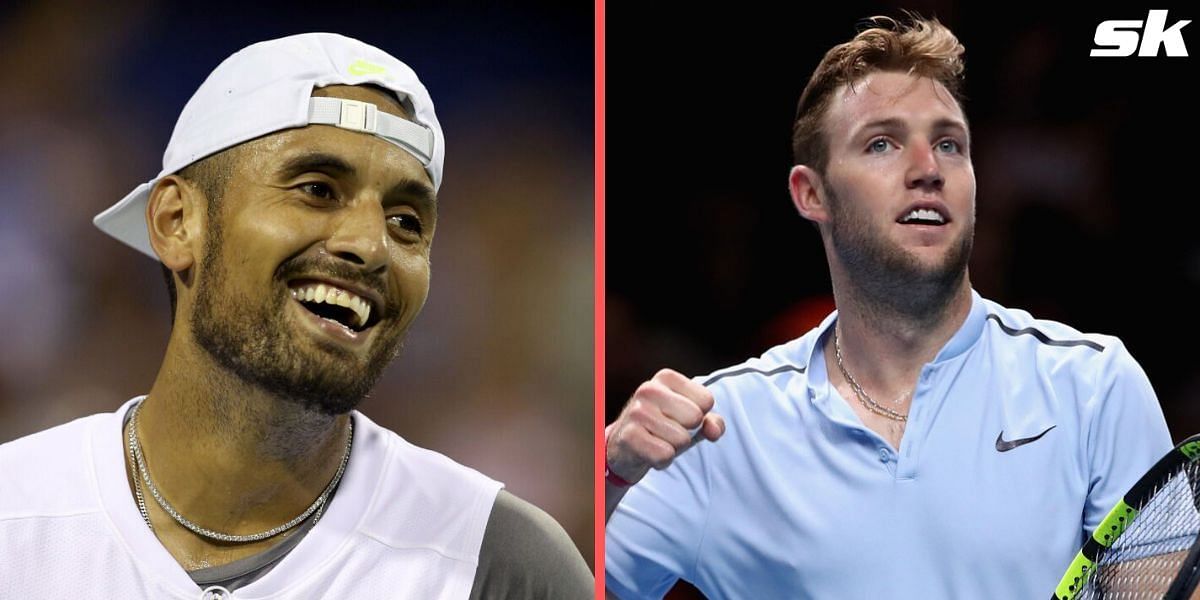 Nick Kyrgios reacts to Jack Sock