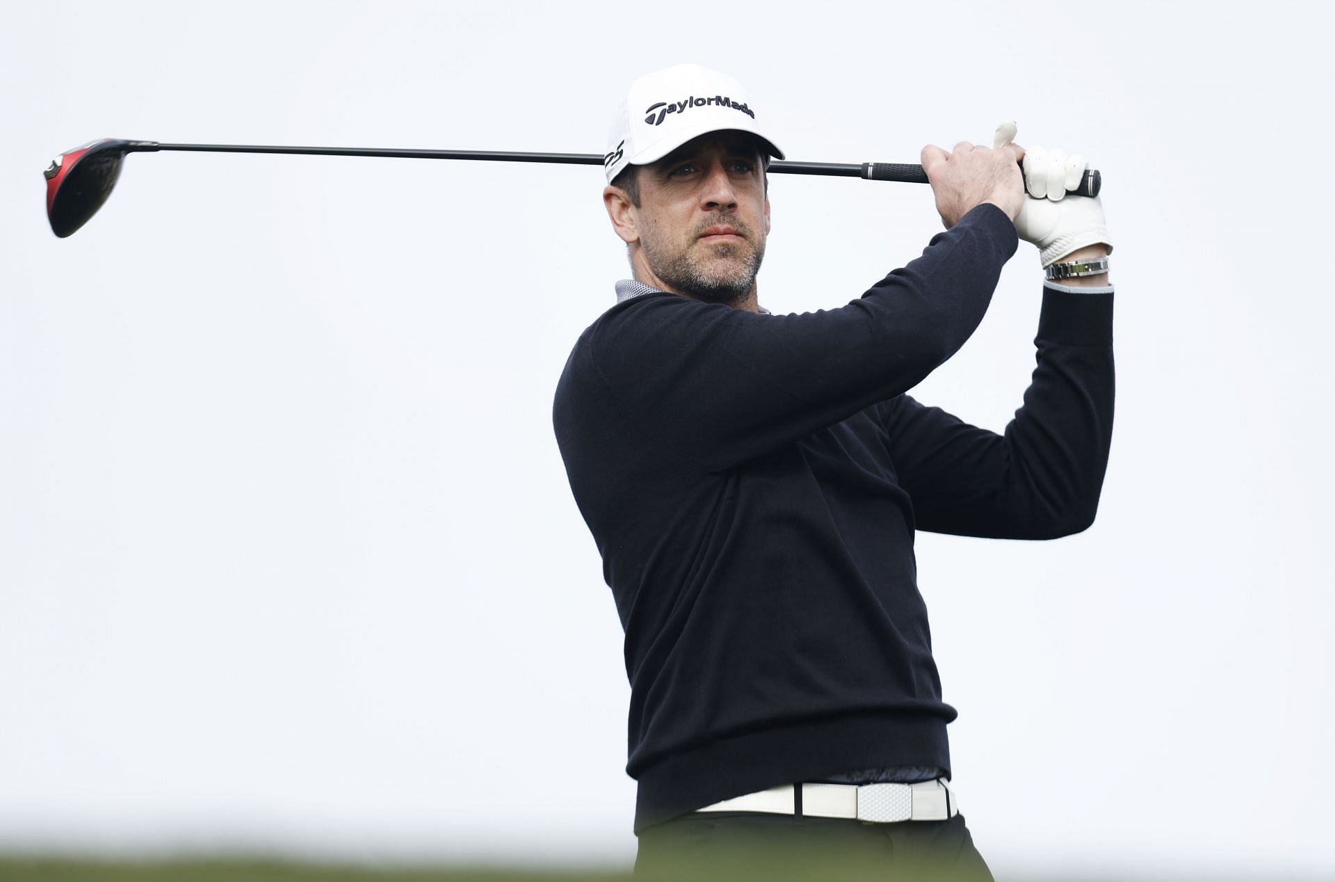 Aaron Rodgers at the AT&T Pebble Beach Pro-Am - Round One