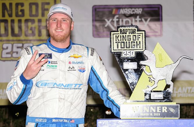 “This has been special”: Austin Hill escapes crash to win his 3rd Xfinity race of the season