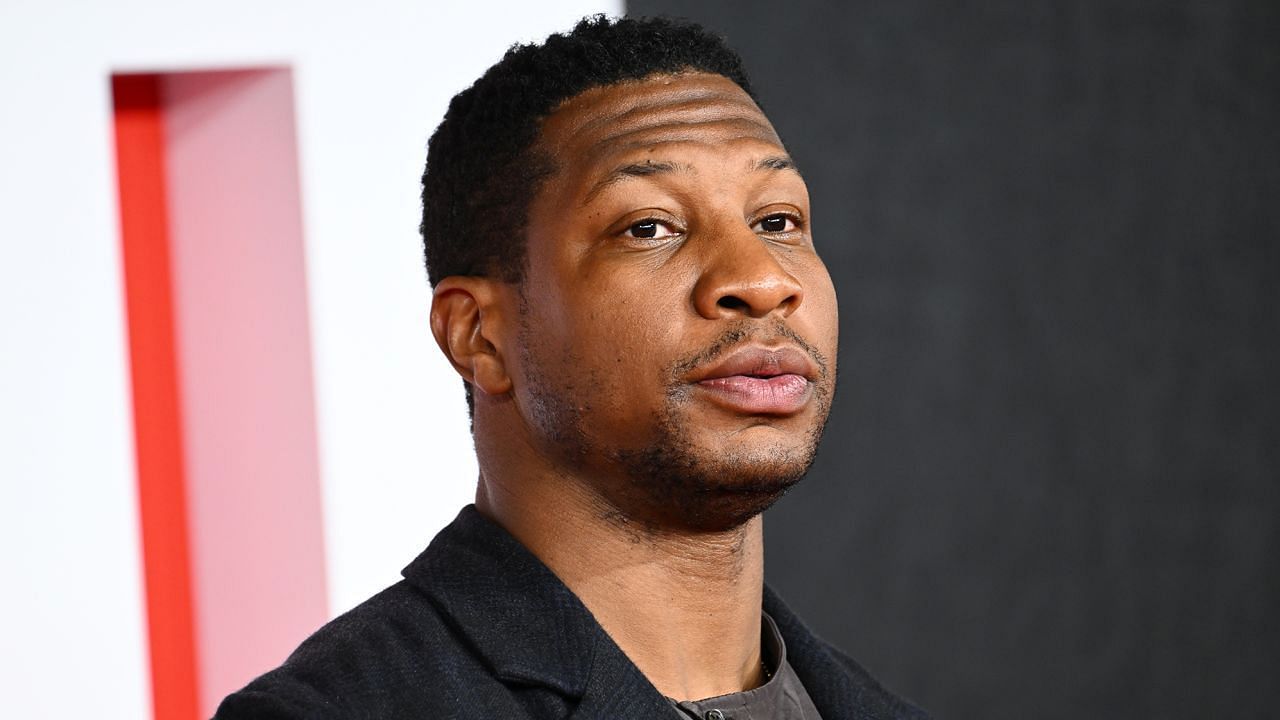 Jonathan Majors at the &quot;Creed III&quot; European premiere (via Getty Images)