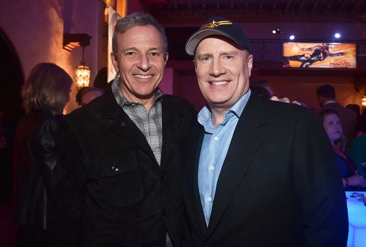 Kevin Feige and Bob Iger at Captain Marvel Premiere (Image via Marvel)