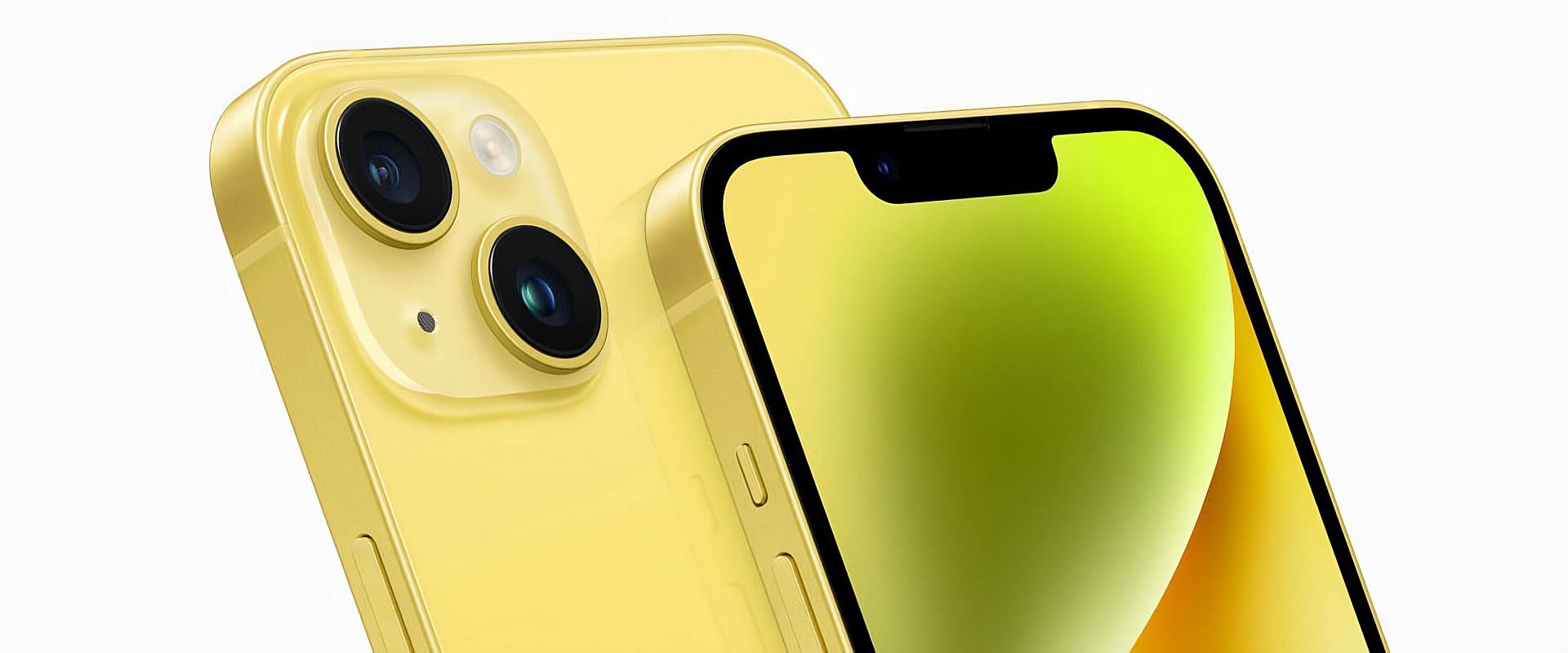 Yellow iPhone 14(Image via Apple)
