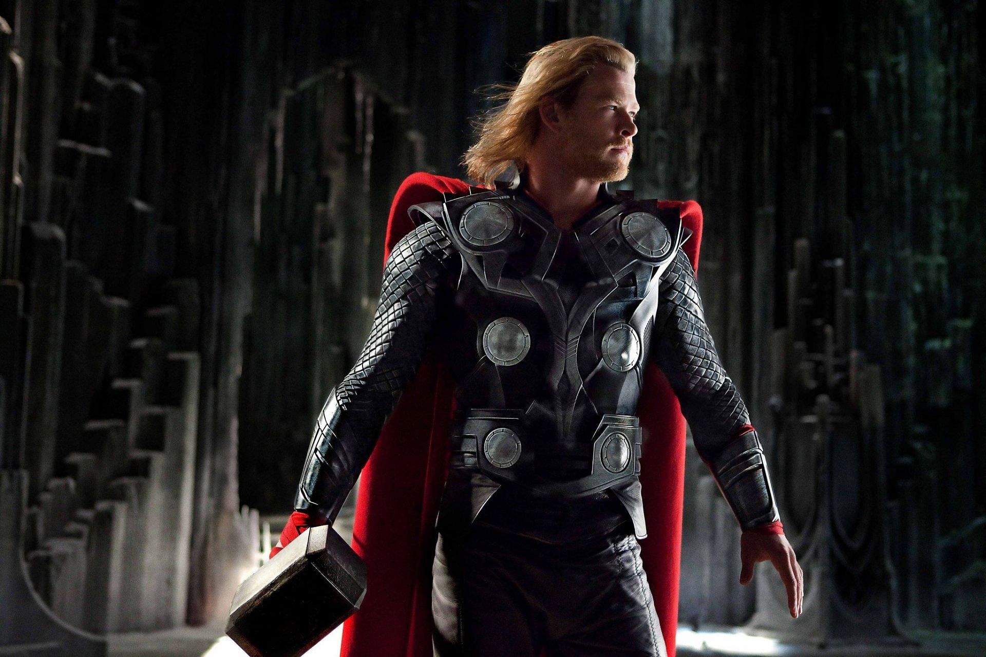 Thor&#039;s iconic hammer, capable of summoning lightning and granting him immense power. (Image via Marvel Studios)