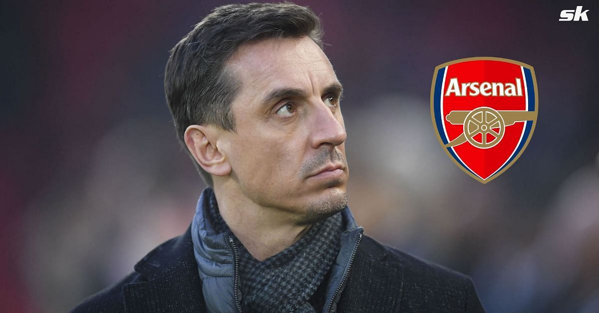 Gary Neville makes amusing bet with Arsenal fan on Twitter 