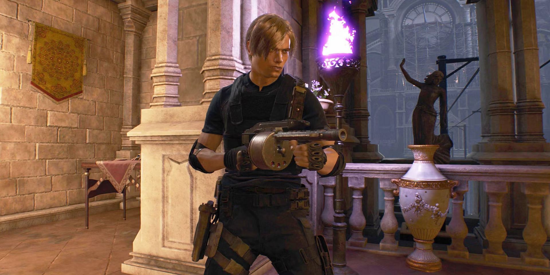 Striker is a powerful semi-automatic shotgun in Resident Evil 4 Remake (Image via Capcom)