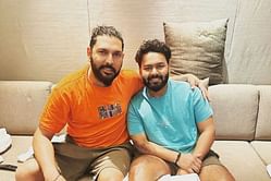 "What a guy positive and funny always!!"- Yuvraj Singh meets recuperating Indian wicket-keeper Rishabh Pant
