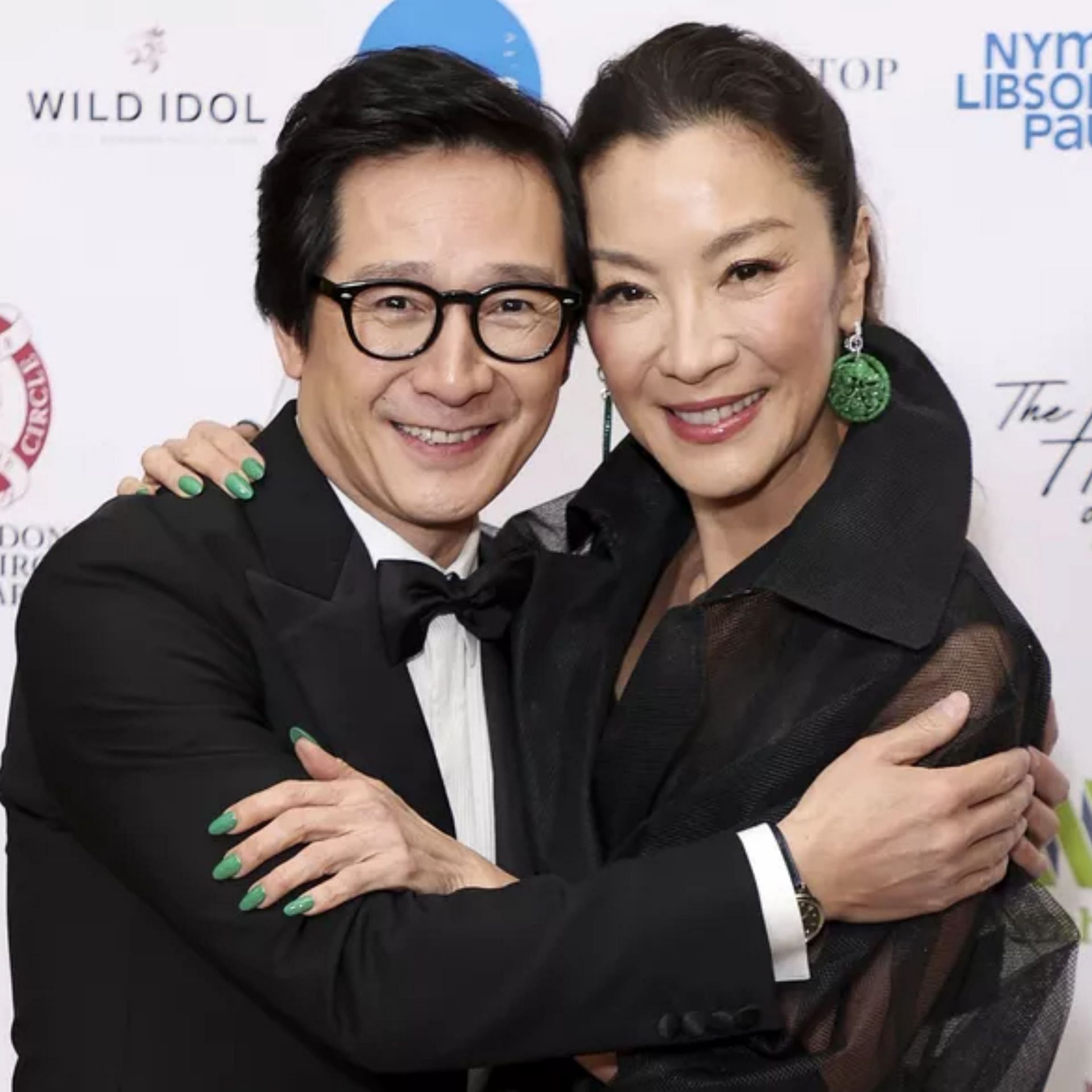 Ke Huy Quan with his co-star Michelle Yeoh (Image via Getty Images)