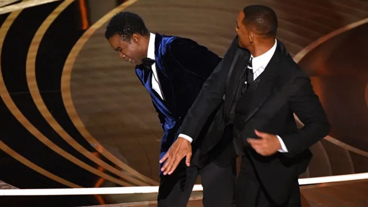 Will Smith infamously slaps Chirs Rock at the Oscars 2022 (Getty Images)