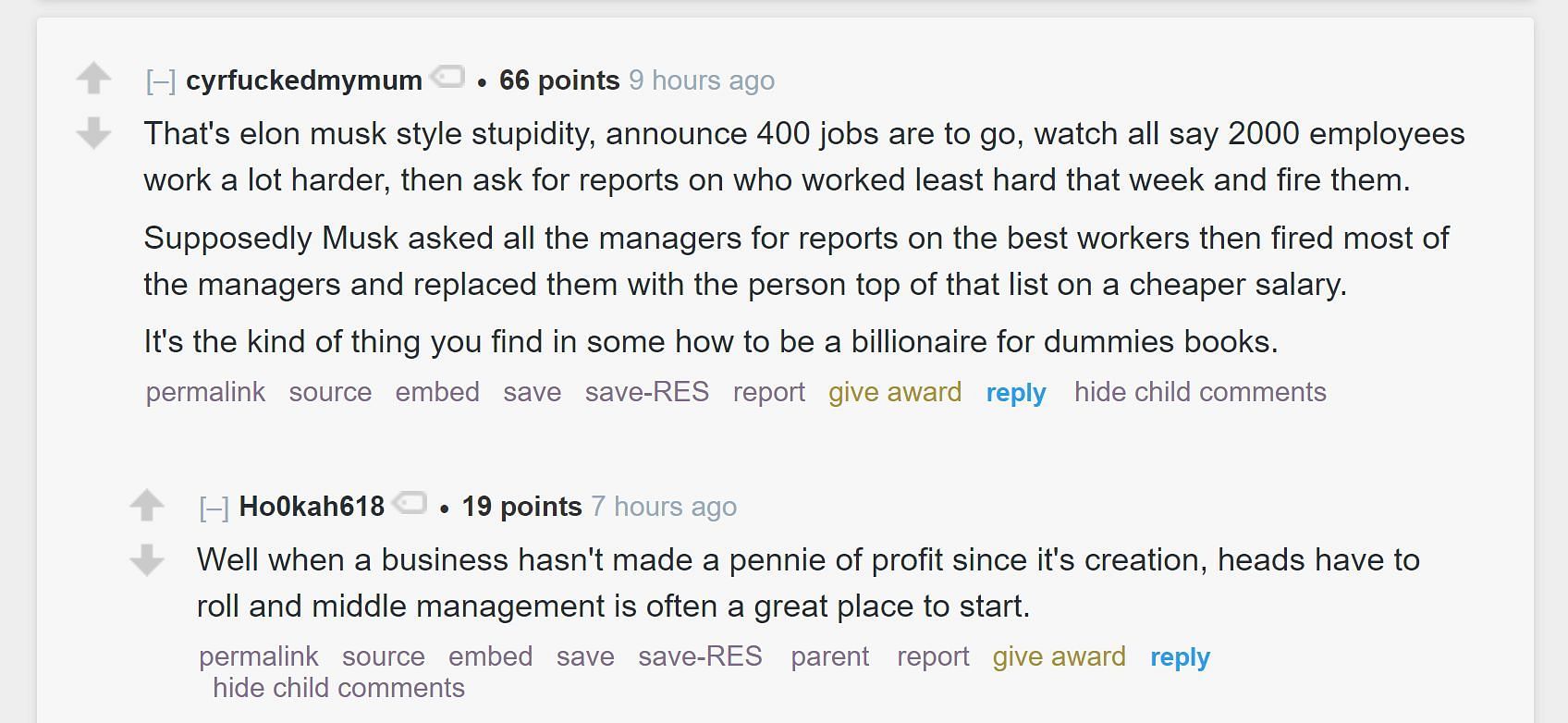 Fans on Reddit discussing Twitch layoffs 2/3 (Image via r/LivestreamFail)