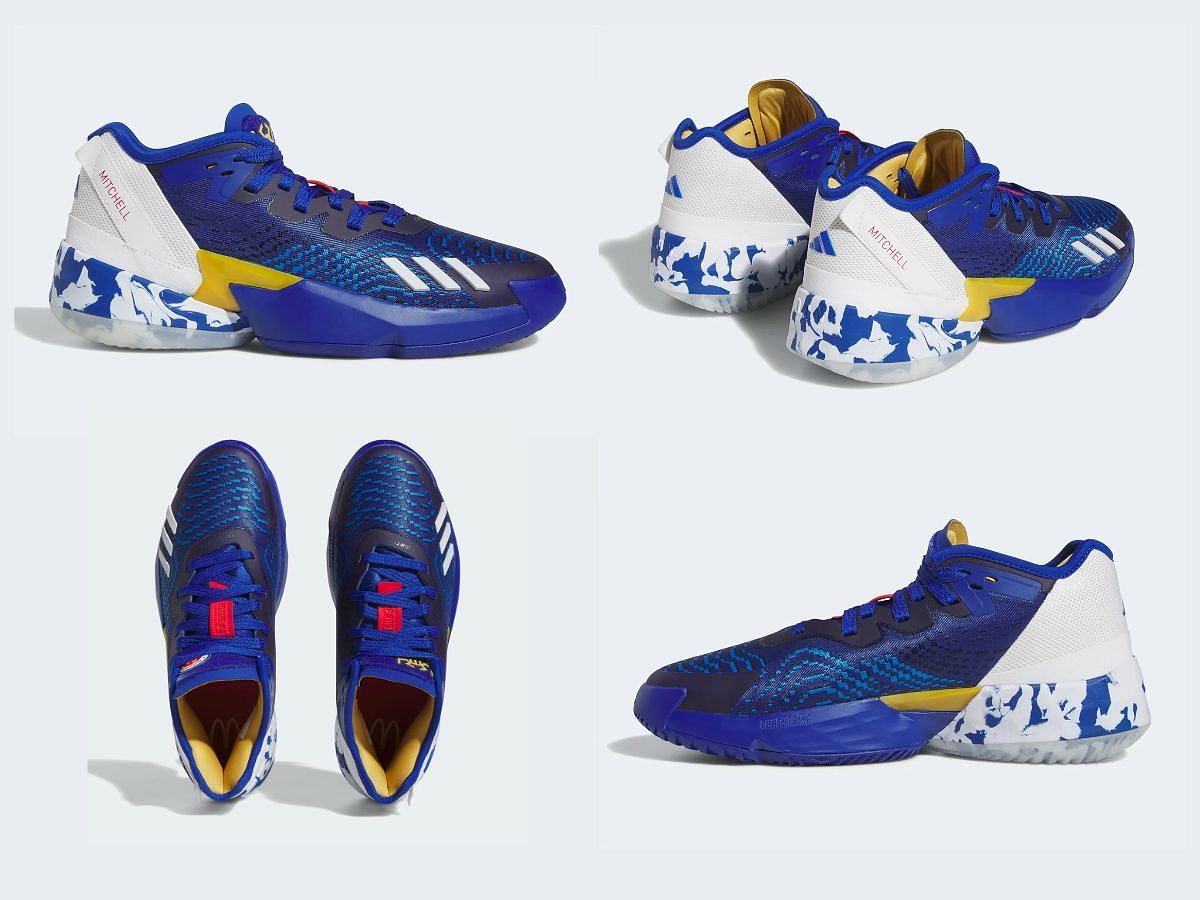 The upcoming Adidas D.O.N. Issue #4 &quot;McDonald&#039;s All-American&quot; sneakers (Image via Sportskeeda)