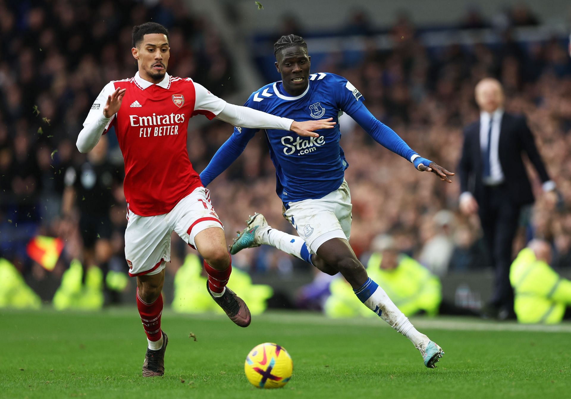 William Saliba (left) has heavily benefitted from his time in Ligue 1.