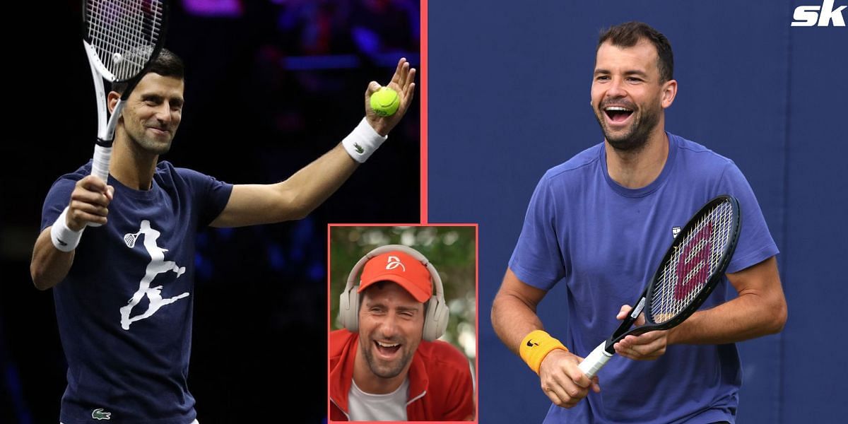 Novak Djokovic and Grigor Dimitrov play The Whisper Challenge