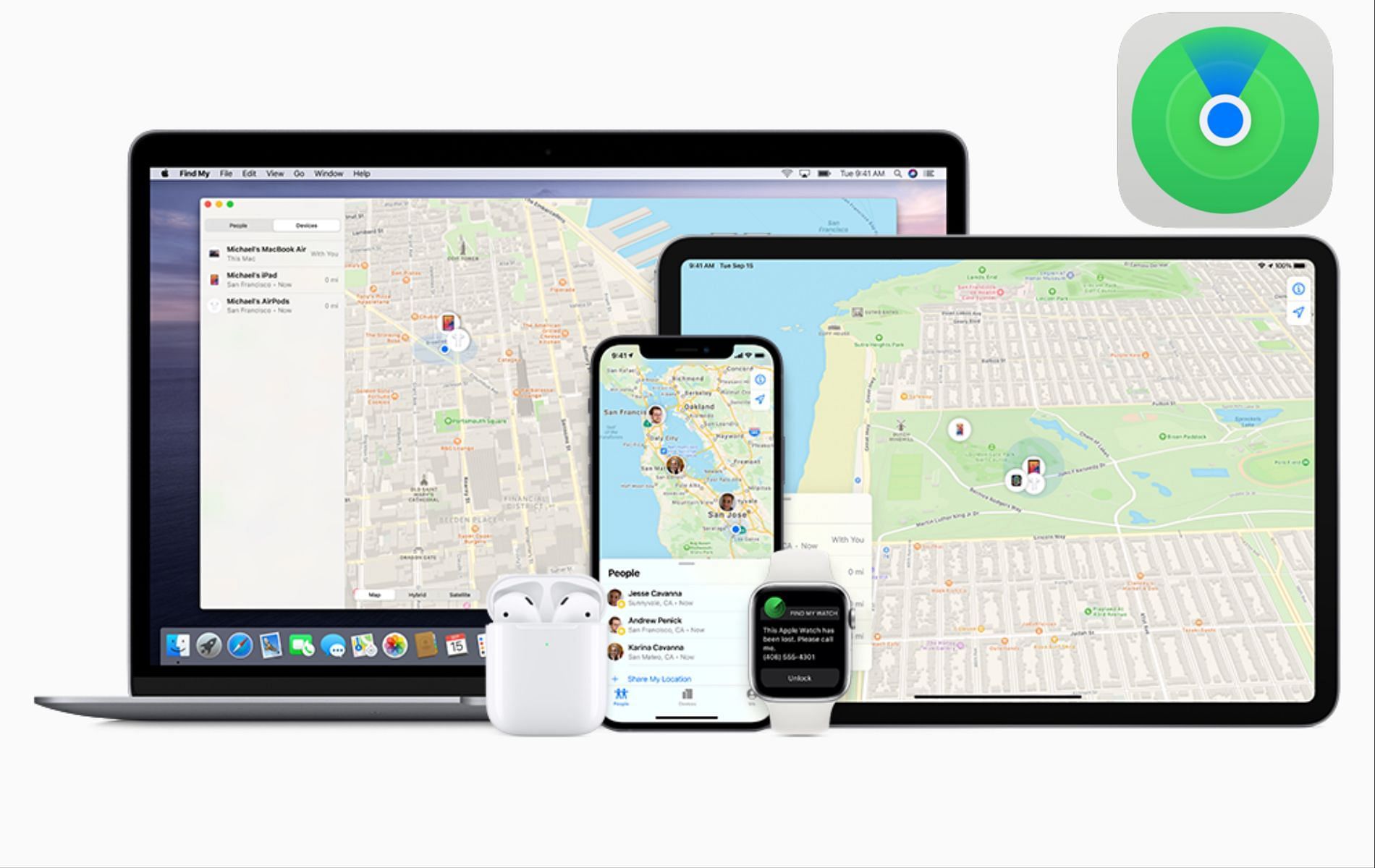 How people can use the Find My application to keep track of their Apple devices (Image via Apple)