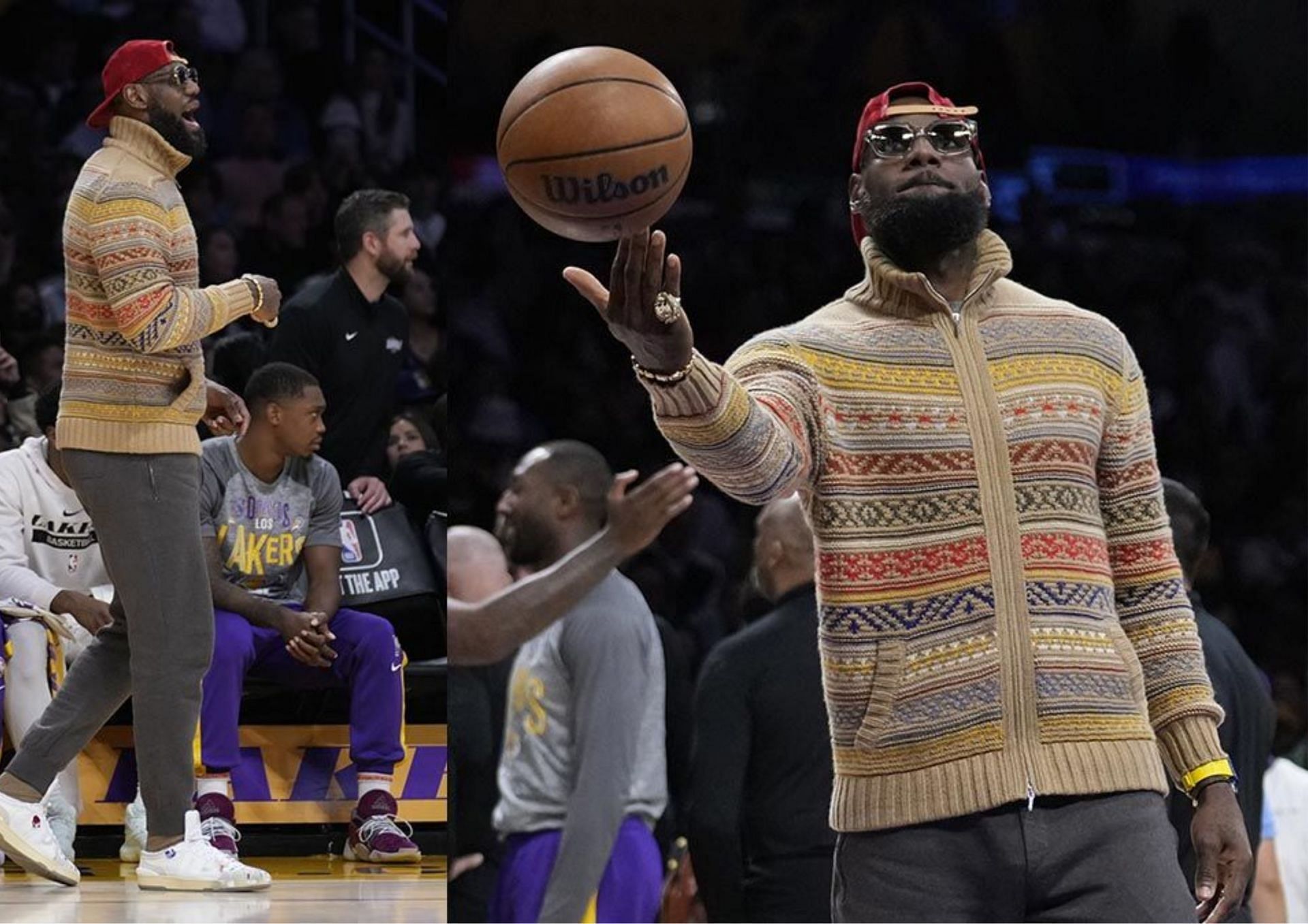 LeBron James watched the LA Lakers versus New York Knicks game without a walking boot. [photo: SPIN.ph]
