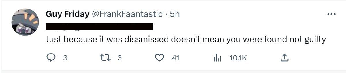 A comment reacting to Roiland&#039;s update Tweet (Image via Twitter/ @FrankFaantastic)