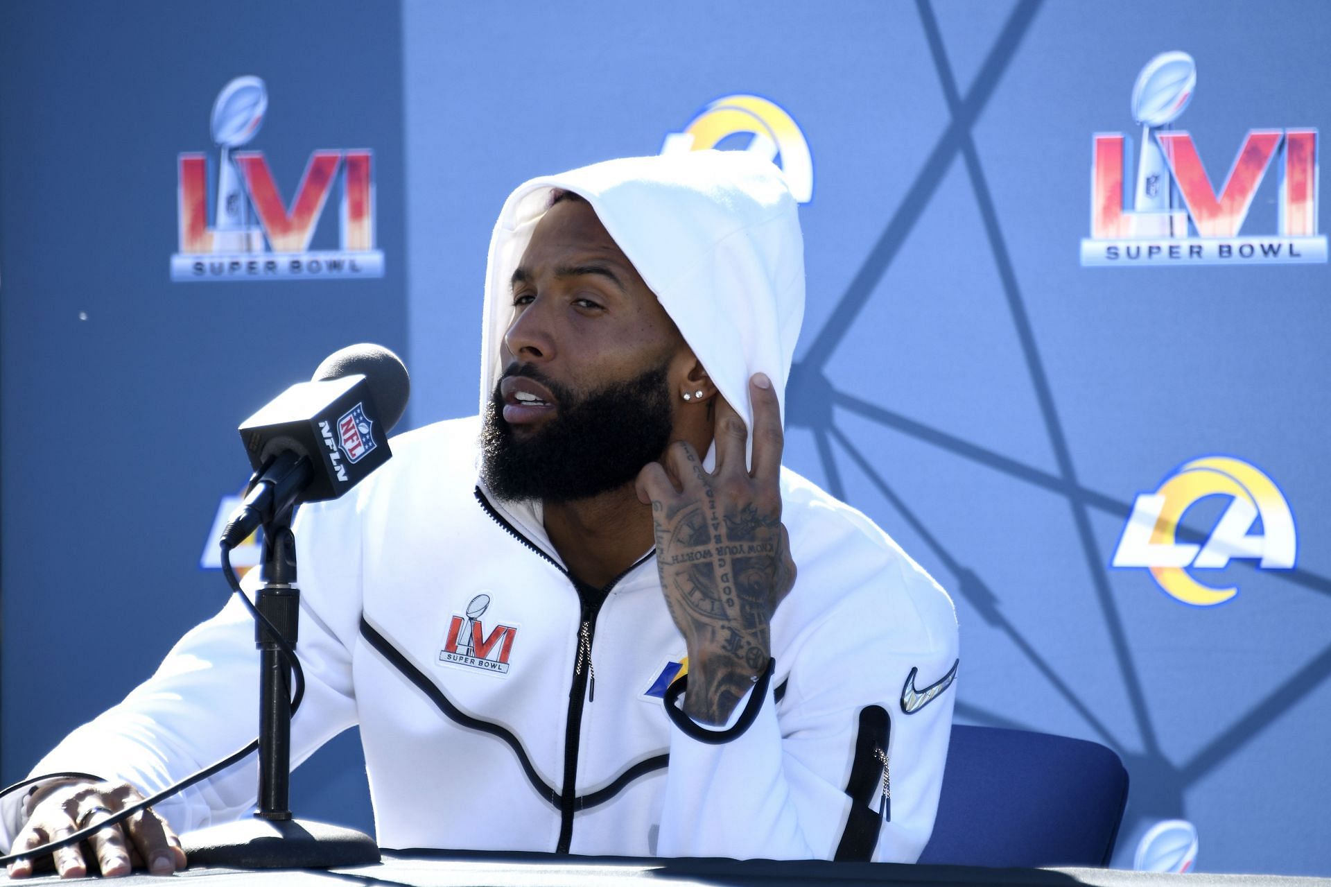 Odell Beckham Los Angeles Rams Unsigned Super Bowl LVI