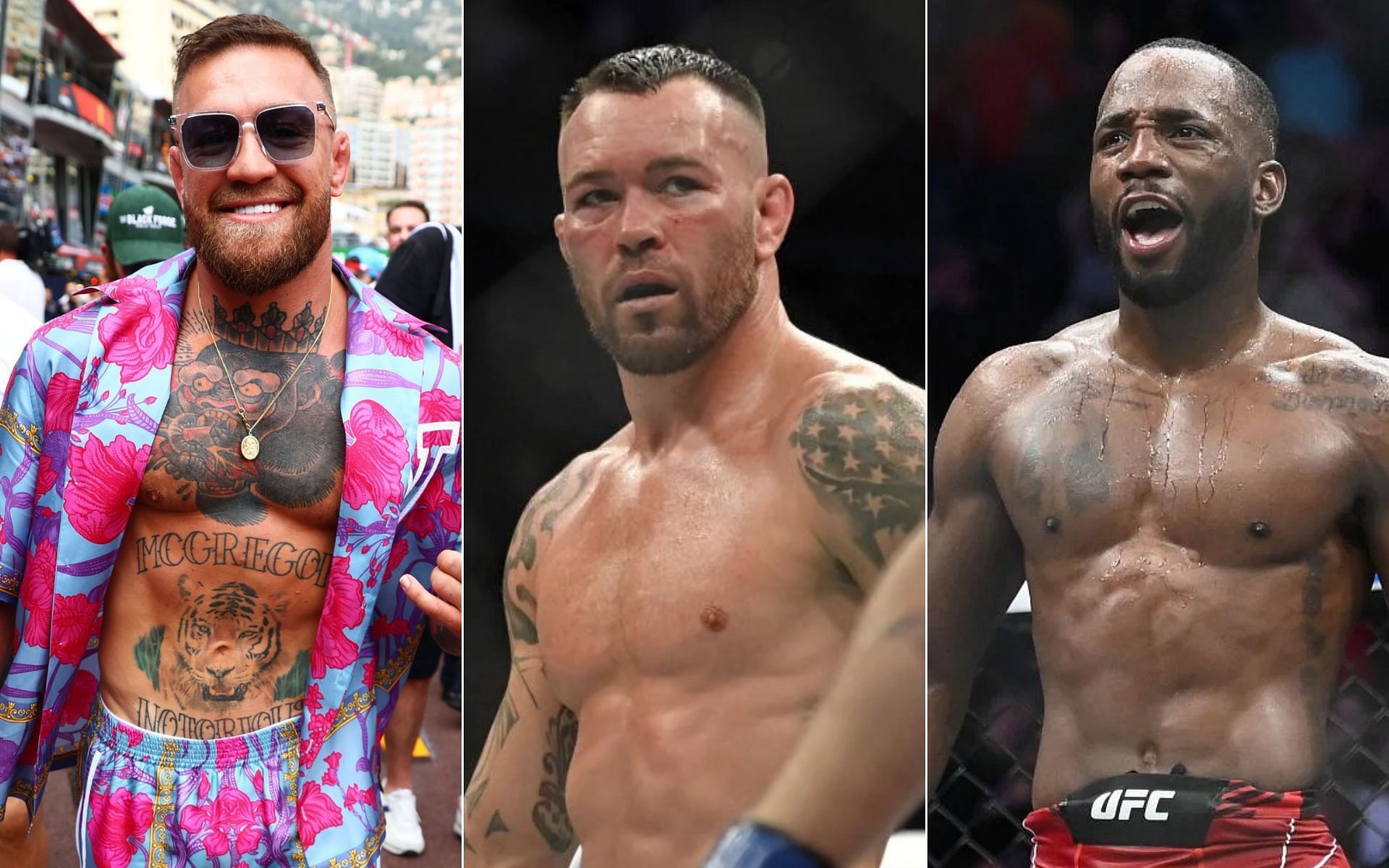 Conor McGregor [Left], Colby Covington [Middle], and Leon Edwards [Right]