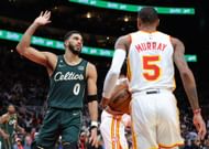 Jayson Tatum's wrist hasn't fully recovered (Image via Getty Images)