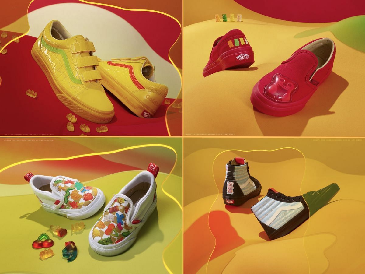 The upcoming Vans x Haribo collection features apparel and footwear options in full-family sizing (Image via Sportskeeda)
