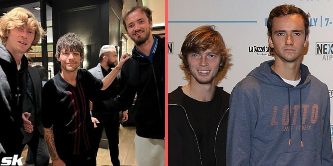 "Daniil had no idea who he is" - Andrey Rublev reflects on his and Daniil Medvedev's 'embarrassing' meeting with One Direction member Louis Tomlinson