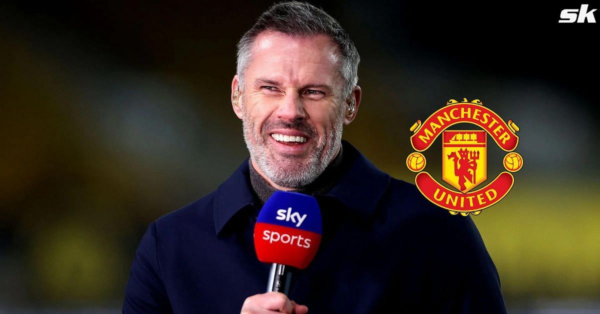 Jamie Carragher is still poking fun at Manchester United.