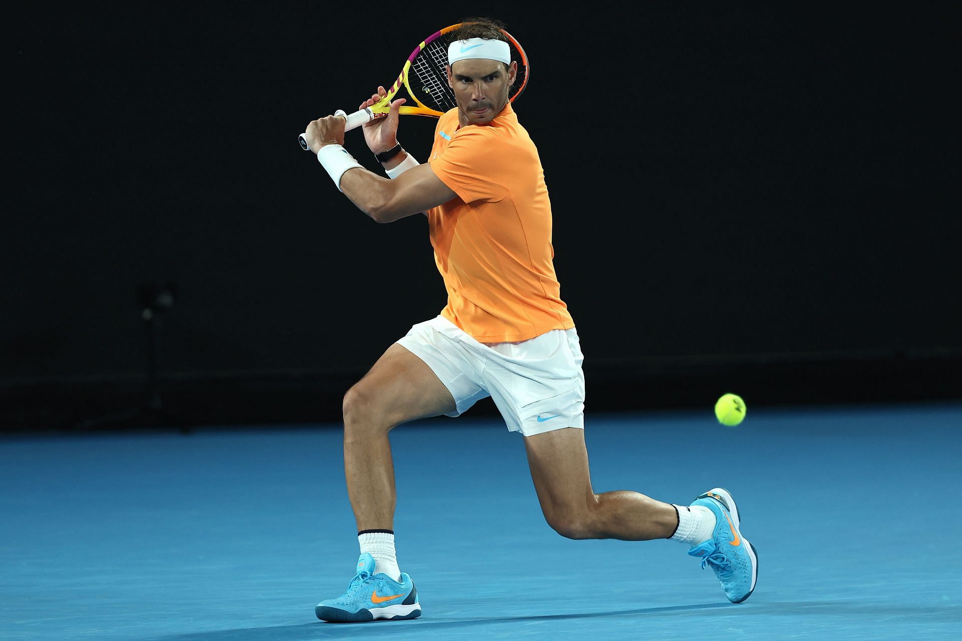 Rafael Nadal in action at the Australian Open