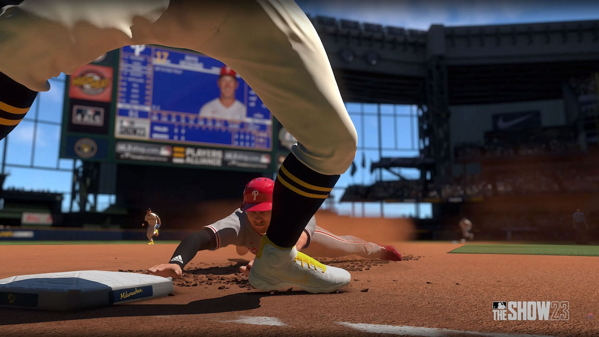 Best tactics to steal bases in MLB The Show 23 (Image via San Diego Studio)