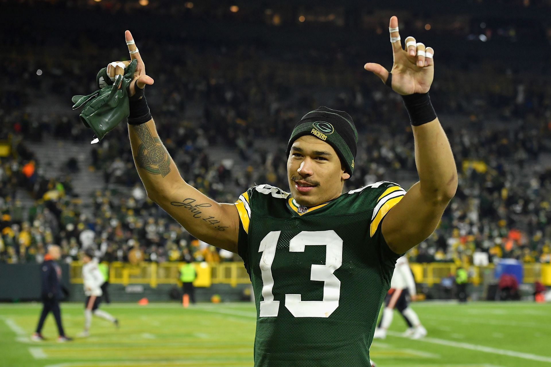 Allen Lazard: Chicago Bears v Green Bay Packers