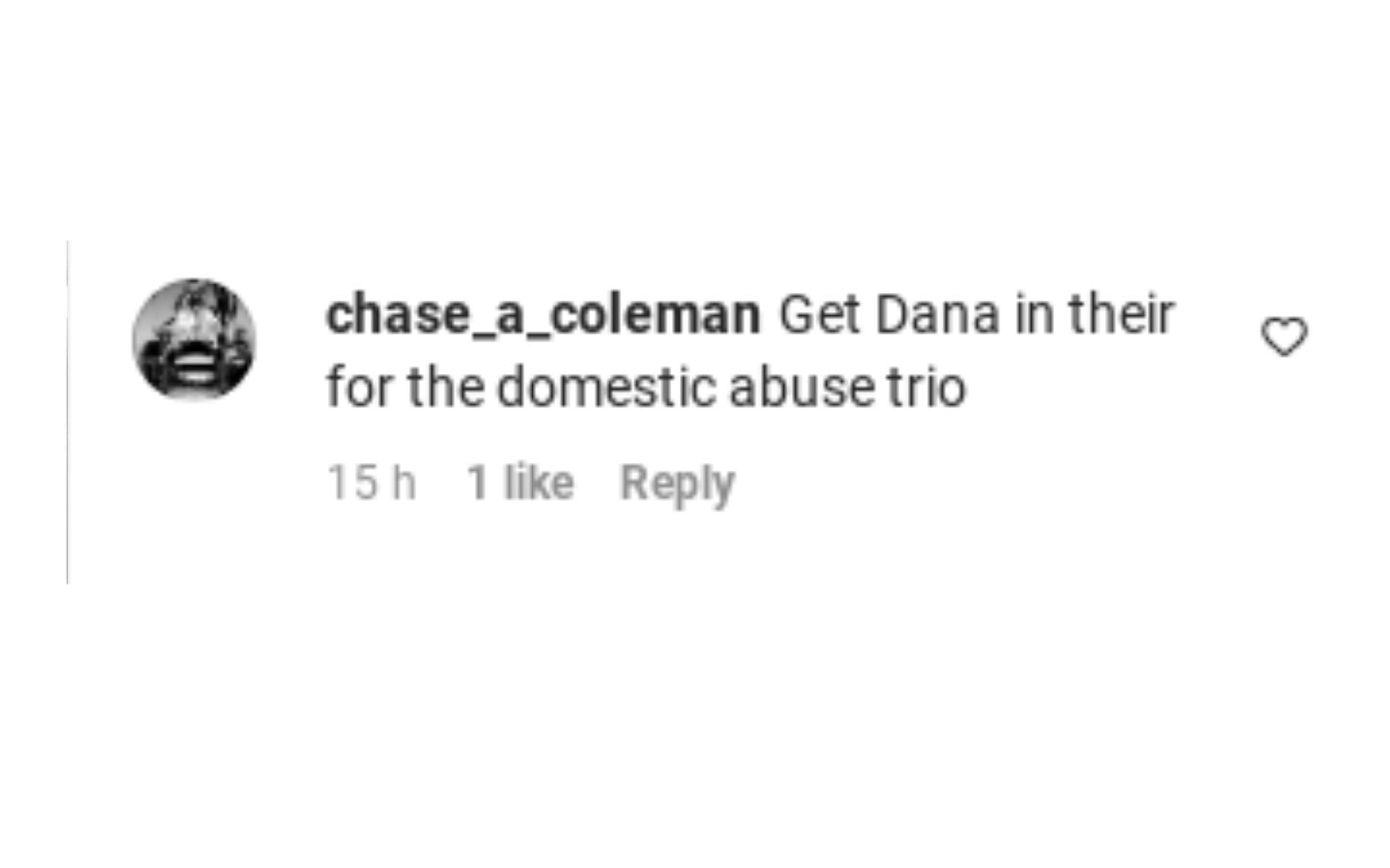 A fan referring Dana White