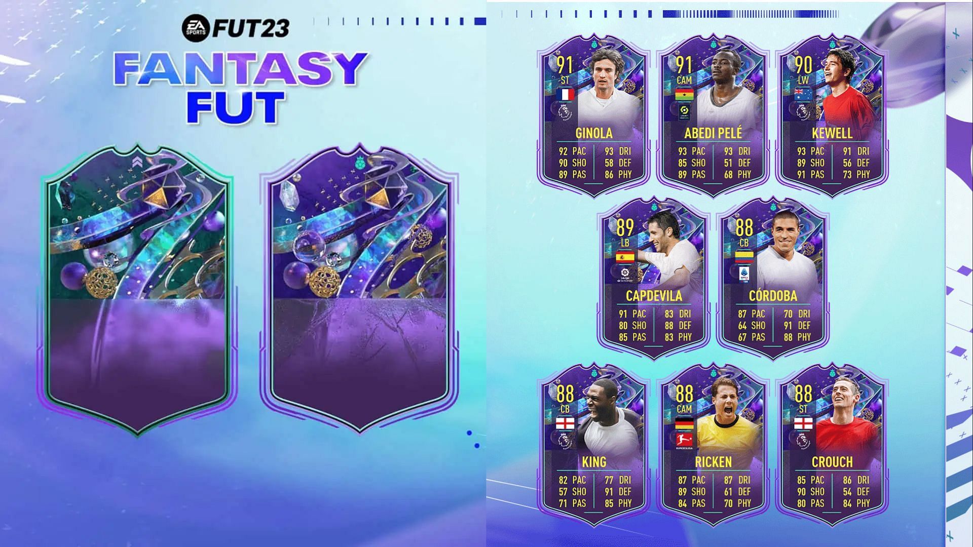 FIFA 23 players can complete the Fantasy FUT Cup objective and use the packs in different activities (Images via EA Sports)