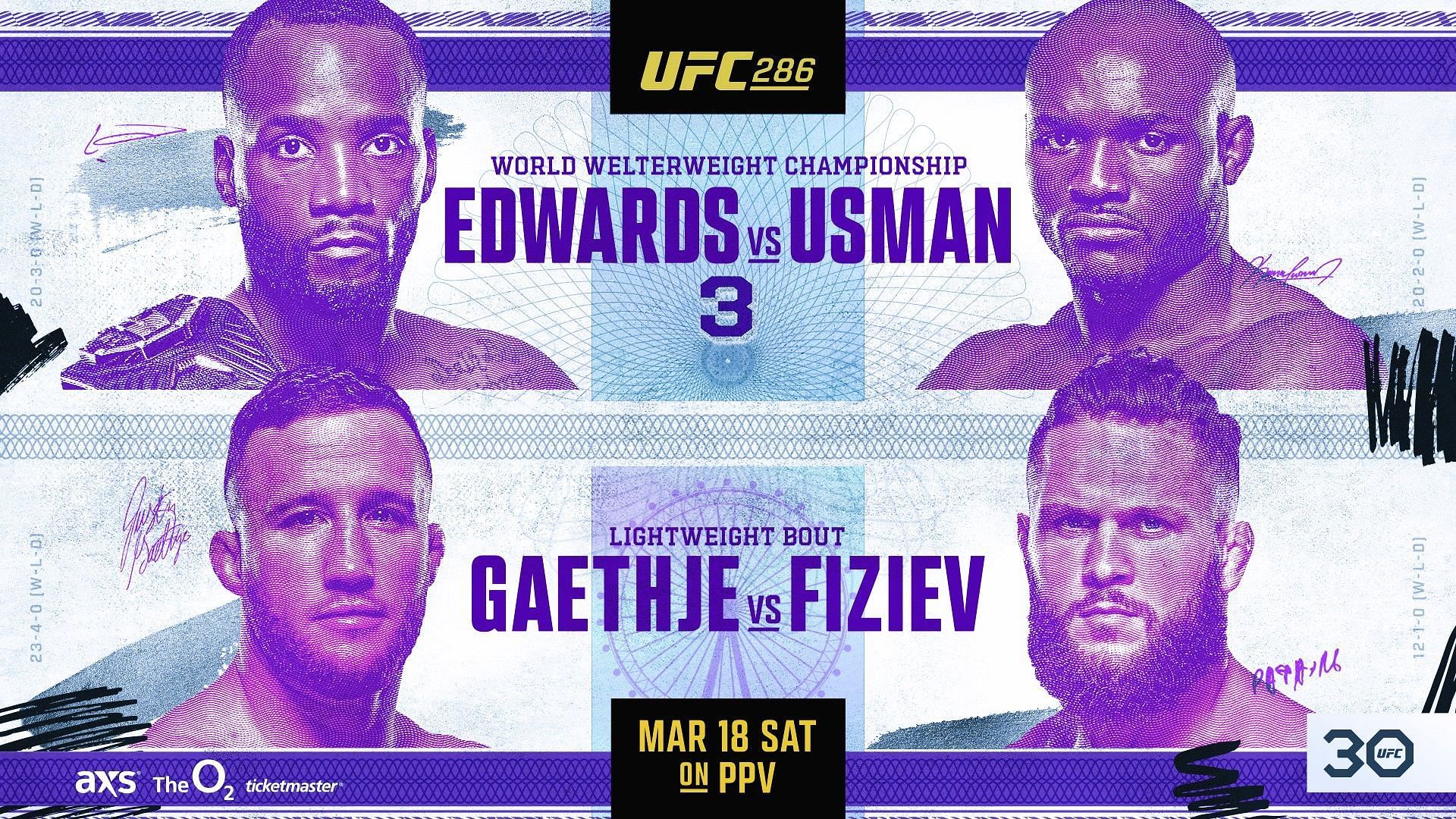 UFC 286 poster [Image via @ufc on Instagram]