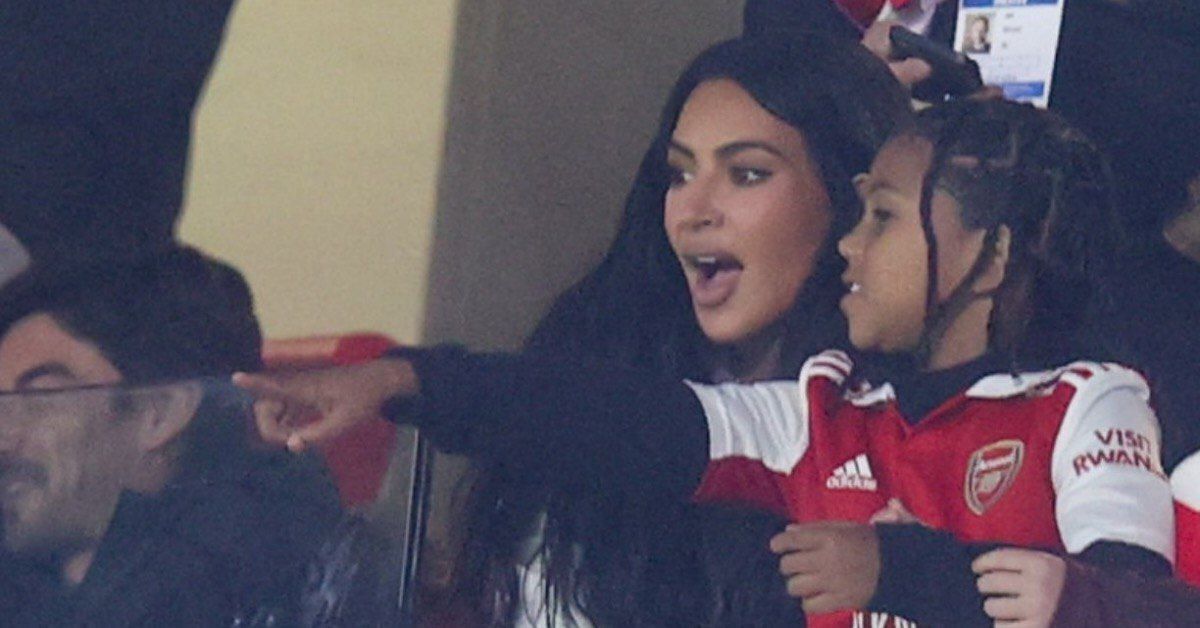 Kim Kardashian watched Arsenal in action on Thursday