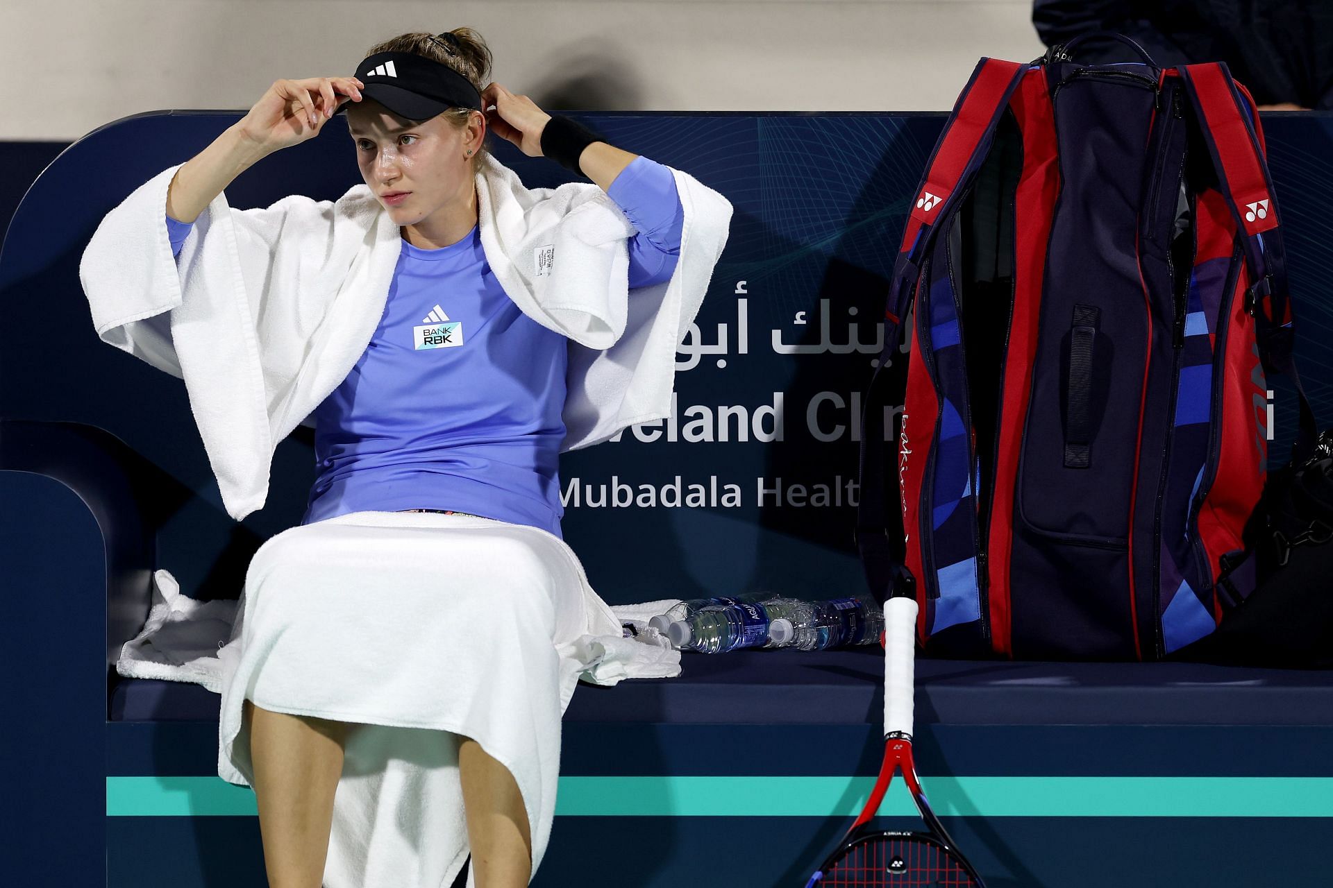 Elena Rybakina at the Mubadala Abu Dhabi Open