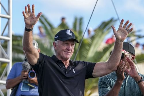 Greg Norman at the LIV Golf Invitational - Miami - Day Three (Image via Eric Espada/Getty Images)