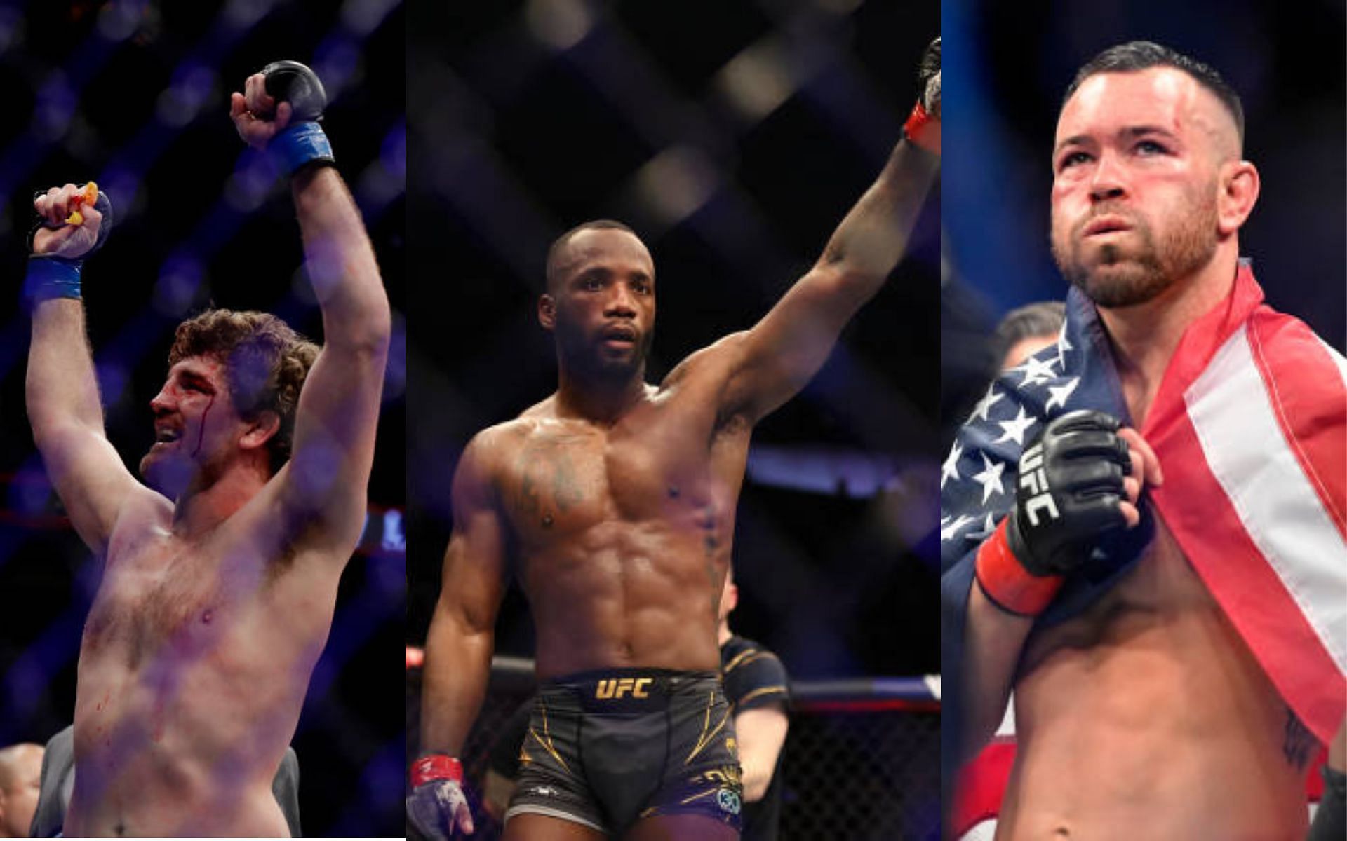 From left to right: Ben Askren, Leon Edwards, and Colby Covington