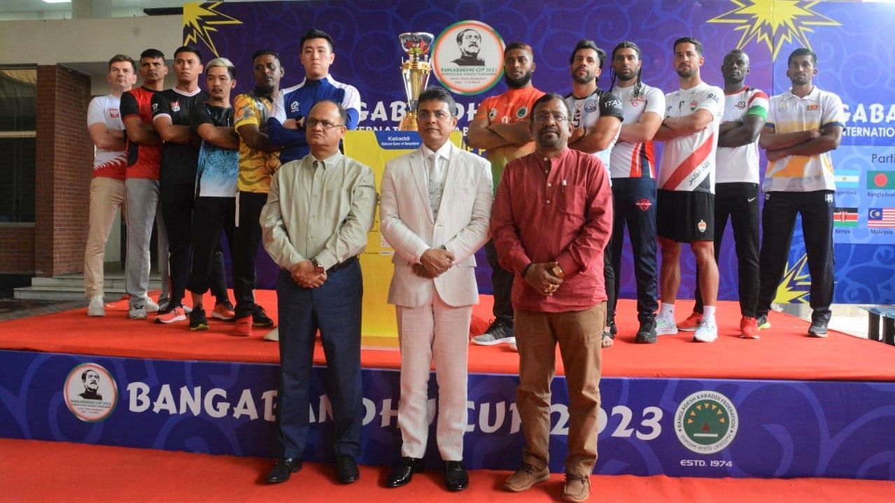 Trophy unveiled for Bangabandhu Cup 2023 International Kabaddi Tournament.