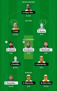 Dream11 Team for Desert Raiders vs Noor CM Academy - Kuwait Challengers Cup T20 2023.