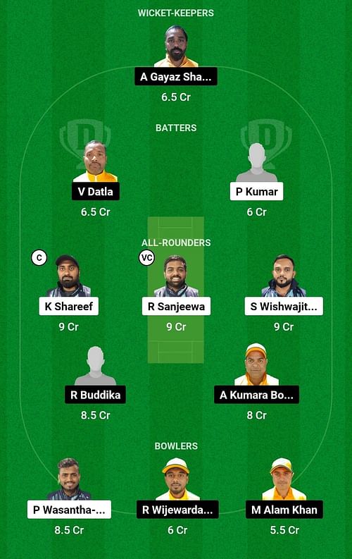 Dream11 Team for Desert Raiders vs Noor CM Academy - Kuwait Challengers Cup T20 2023.