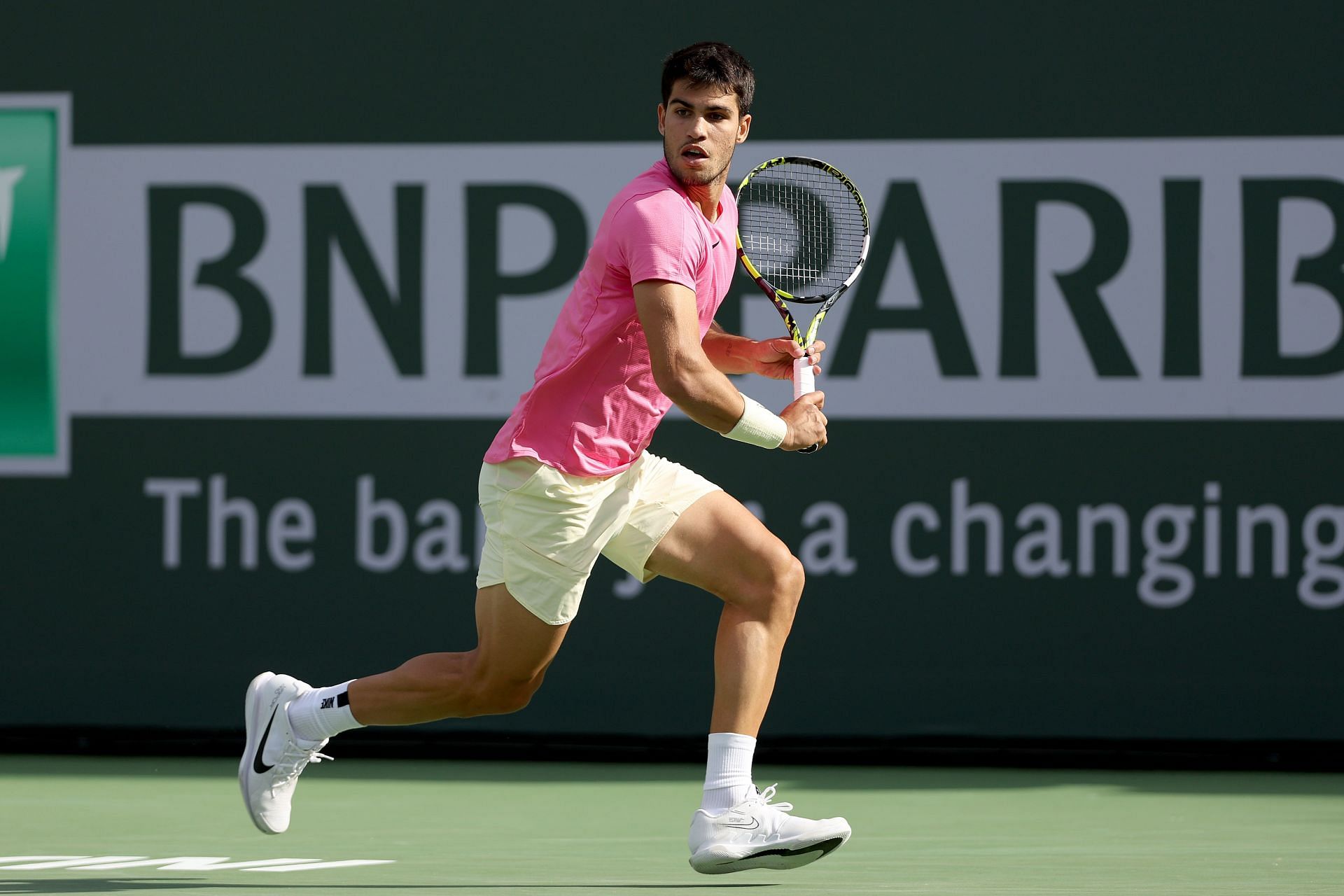 Carlos Alcaraz at the 2023 BNP Paribas Open.