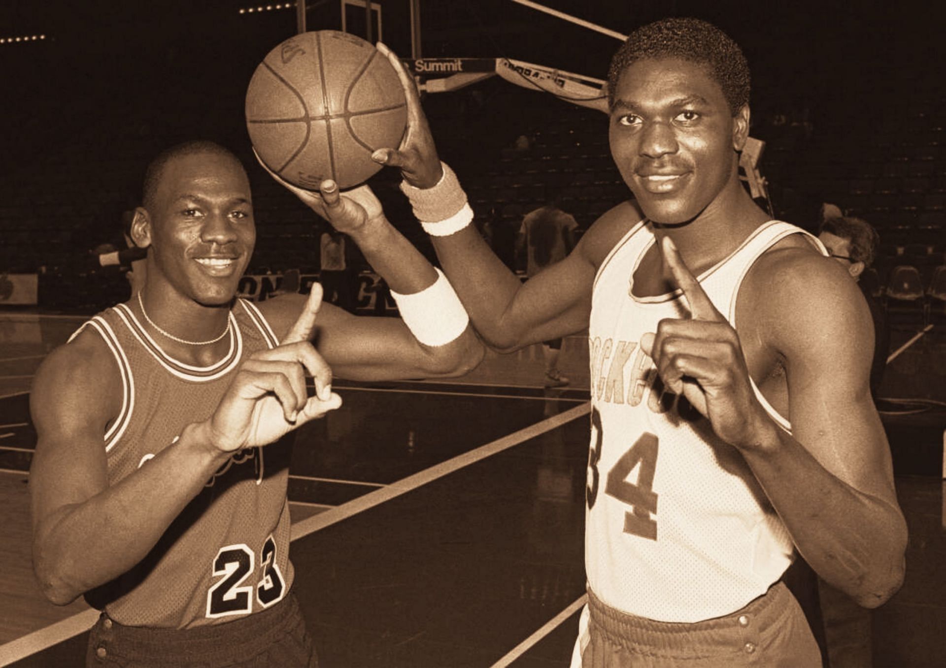 Michael Jordan and Hakeem Olajuwon could have been teammates on draft day in 1984.