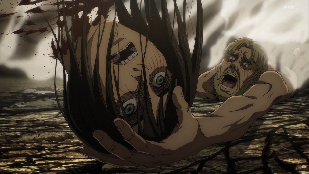 One of the most iconic scenes of Attack on Titan. (image via MAPPA)