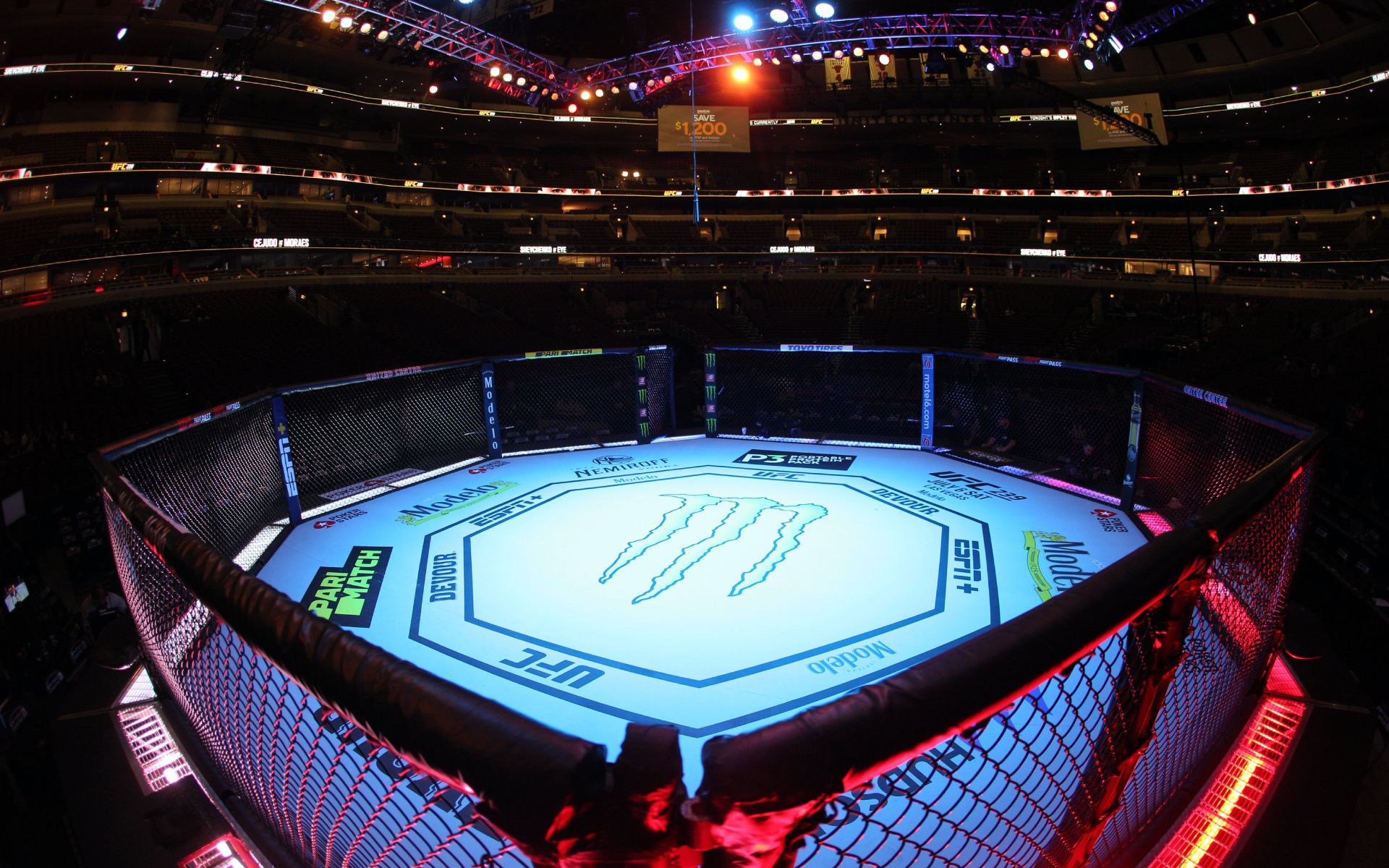 UFC octagon [Image credits: Getty Images]