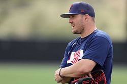 Baseball Twitter infuriated by Mike Trout getting plunked in his first at-bat for Team USA against the Giants