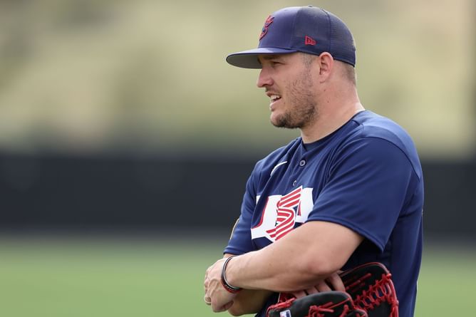 Baseball Twitter infuriated by Mike Trout getting plunked in his first at-bat for Team USA against the Giants