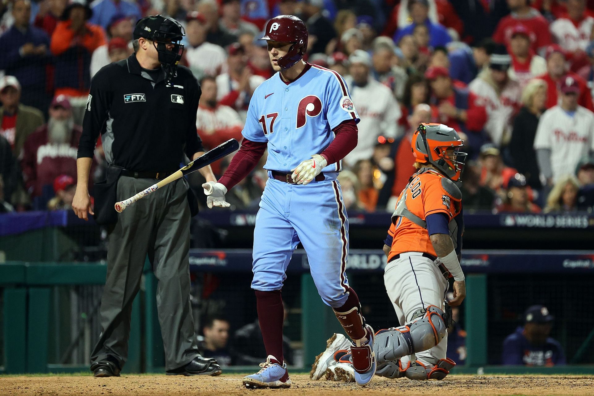 Philadelphia Phillies fans react to Rhys Hoskins being carted off the field  after knee injury: Absolutely hate this Prayers up for Rhys